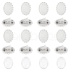 Unicraftale DIY Blank Oval 304 Stainless Steel Brooch Making Kit DIY-UN0056-12B-1