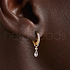 Elegant Vintage S925 Sterling Silver Teardrop Hoop Earrings YO6576-1-1