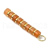 Natural Red Aventurine & Electroplated Synthetic Non-magnetic Hematite Heishi Beaded Pendants PALLOY-JF03292-01-4