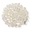 UV Plating Rainbow Iridescent Acrylic Beads OACR-F004-05G-3