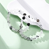 Natural Tourmalinated Quartz Round Beaded Stretch Bracelets for Men Women BJEW-G743-01C-2