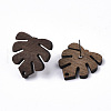 Tropical Theme Walnut Wood Stud Earring Findings X-MAK-N033-001-3
