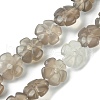 Natural Grey Agate Bead Strands G-H023-B20-01-2