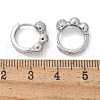 Brass Clear Cubic Zirconia Hoop Earrings EJEW-Q014-07P-3