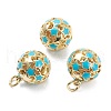 Brass Enamel Charms X-KK-A153-02G-F-1