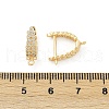 Brass with Cubic Zirconia Stud Earrings Finding KK-Q051-02G-3