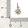 Brass Micro Pave Cubic Zirconia Sun Charms KK-P308-66P-3