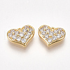 Valentine's Day Brass Cubic Zirconia Charms KK-S350-375A-1