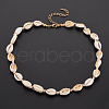 Natural Shell Beaded Necklace and Bracelet SJEW-T002-01-4