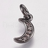 Brass Micro Pave Cubic Zirconia Charms ZIRC-E147-59B-1