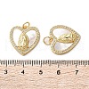 Brass Micro Pave Cubic Zirconia Pendants KK-U070-13A-G-3