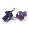 Natural Amethyst Pendants X-G-N0325-10D-3