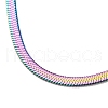 304 Stainless Steel Flat Snake Chain Necklace for Men Women NJEW-E093-02MC-02-3