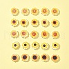 30Pcs 5 Styles Printed Wood Beads WOOD-FS0001-28-7