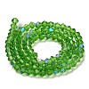 Transparent Electroplate Glass Beads Strands EGLA-A039-T4mm-L03-2