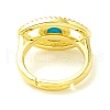 Clear Cubic Zirconia Evil Eye Adjustable Ring ZIRC-P096-04G-3