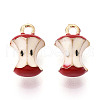 Fruit Alloy Enamel Charms ENAM-N062-06D-1
