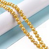 Electroplate Opaque Solid Color Glass Beads Strands GLAA-E036-11C-2