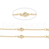 Clear Cubic Zirconia Heart Link Chains CHC-G016-04G-2