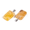 Natural Yellow Hematoid Quartz Pendants G-Q172-01P-2