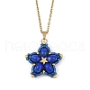 Handmade Glass Seed Beaded and Synthetic Imperial Jasper Dyed Beads Star Pendant Necklaces for Women NJEW-MZ00114-02-2