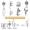 SUNNYCLUE 80Pcs 8 Style Tibetan Style Alloy Pendants TIBEP-SC0002-19-2