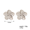 Elegant Stainless Steel Flower Stud Earrings JE6671-2-3