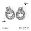 Fashionable Stainless Steel Ring Stud Earrings KL7576-2-1
