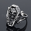 Coffin with Skull Men's Stainless Steel Finger Rings PW-WGF83F4-02-2