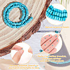 ARRICRAFT 2 Strands Faceted Rondelle Synthetic Turquoise Beads Strands TURQ-AR0001-38-3