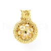 Eco-friendly Rack Plating Brass Micro Pave Cubic Zirconia Pendants KK-F843-14G-2