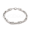 304 Stainless Steel Coffee Bean Chain Bracelets for Women Men BJEW-F488-27P-4