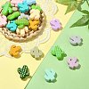30Pcs 15 Colors Food Grade Eco-Friendly Silicone Focal Beads SIL-CJ0001-09-5