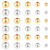   300Pcs 2 Colors 5 Sizes Rack Plating Brass Beads KK-PH0006-43-1