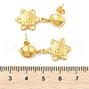 Flower 304 Stainless Steel Dangle Stud Earrings EJEW-A125-49G-5