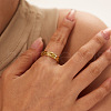 Fashionable Stainless Steel Twisted Cuff Rings BI7933-8-1