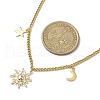 Sun & Star & Moon Brass Pendant Necklaces NJEW-JN04808-3