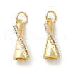 Rack Plating Eco-friendly Brass Micro Pave Clear Cubic Zirconia Pendants KK-D072-01G-I-NR-1