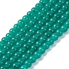 Baking Painted Imitation Jade Glass Round Bead Strands DGLA-XCP0001-22-1