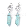 Synthetic Turquoise Pointed Big Pendants G-D0021-01P-24-3