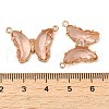 Brass Pave Faceted Glass Connector Charms FIND-Z020-03R-3