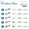 40Pcs 5 Size Crystal Rhinestone Tiny Star Stud Earrings EJEW-TA0001-13-11