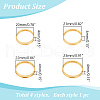 4Pcs 4 Styles Stainless Steel Grooved Finger Ring Settings STAS-LP0001-43G-02-2