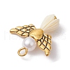 Resin Imitation Pearl Pendants PALLOY-JF02565-03-3