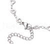 304 Stainless Steel Hollow Heart Link Chain Bracelet Makings for Women AJEW-JB01340-02-3