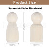BENECREAT 20Pcs 2 Styles Unfiished Wood Peg Dolls DJEW-BC0001-30-2