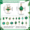 AHADERMAKER 30Pcs 15 Styles Brass PAve Glass & Cubic Zirconia Connector Charms GLAA-GA0001-74-2