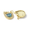 Brass Micro Pave Cubic Zirconia Pendants KK-A197-12G-2