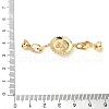 Brass Synthetic Turquoise Fold Over Clasps KK-U059-40G-01-3
