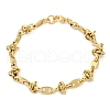 304 Stainless Steel Oval Link Chain Bracelets for Women BJEW-G712-09G-1